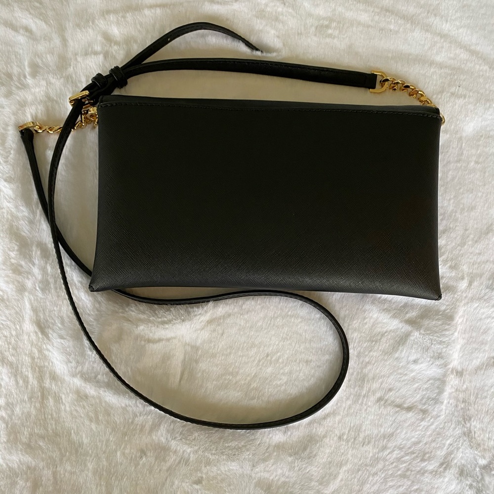 Michael Kors Black Clutch with Gold Accents - Picture 7 of 7